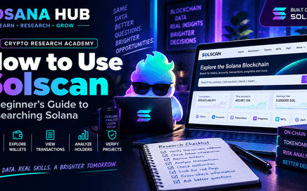 SOSANA Hub How to Use Solscan beginner guide for researching Solana tokens, wallets, transactions, holders and on-chain data